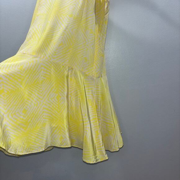Amanda Uprichard Yellow Silk Drop Waist Sleeveless Dress โ Size P (Petite Small) - Picture 6 of 10